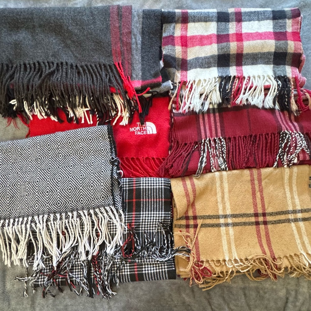 Plaid Scarfs Set